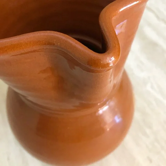 NWOT Contemporary Studio Pottery Glazed Terra Cotta Sangria Pitcher - Picture 6 of 9